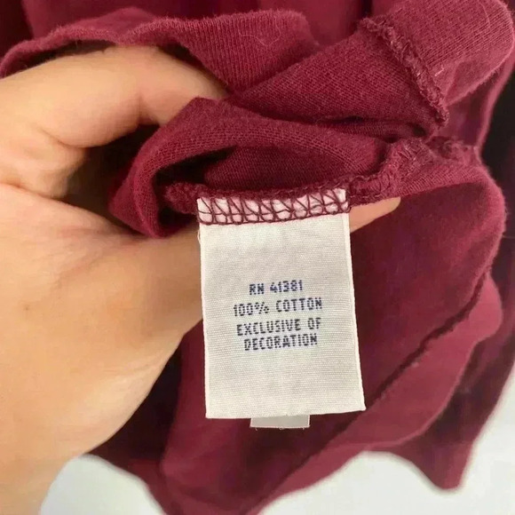 Polo Ralph Lauren Long Sleeve Crewneck Solid T-Shirt with Pony Burgundy Size XL - Picture 5 of 8